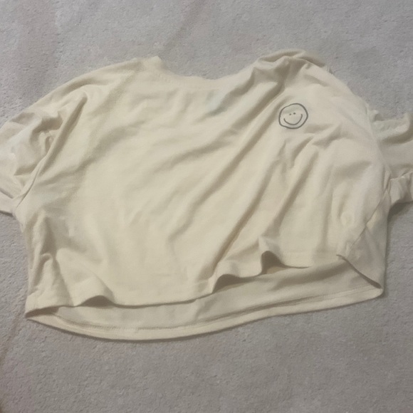 Yellow/orange crop top with smile face - Picture 1 of 1